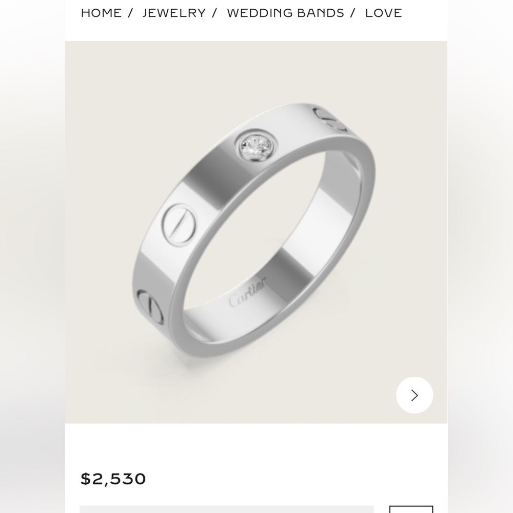 Used Cartier ring same as pictured